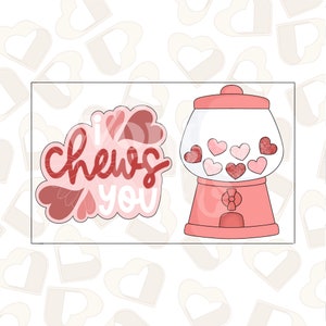 I CHEWS You Set of 2- Valentine&#39;s Day Cookie Cutter