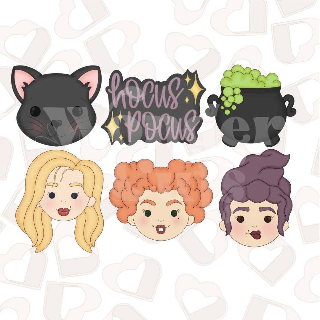 Hocus Pocus Set 6 Cookie Cutters Halloween Cookie Cutters Hocus Pocus