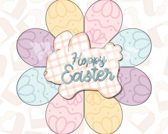 Easter Eggs Platter Cookie Cutters- Set of 2 - Spring Cookie Cutters- Easter Cookie Cutters