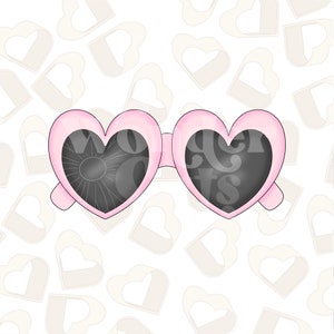 Heart Sunglasses Cookie Cutter - Doll Cookie Cutter