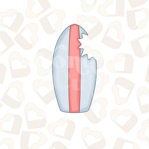 Surfboard with Bite Cookie Cutter- Shark Cookie Cutter