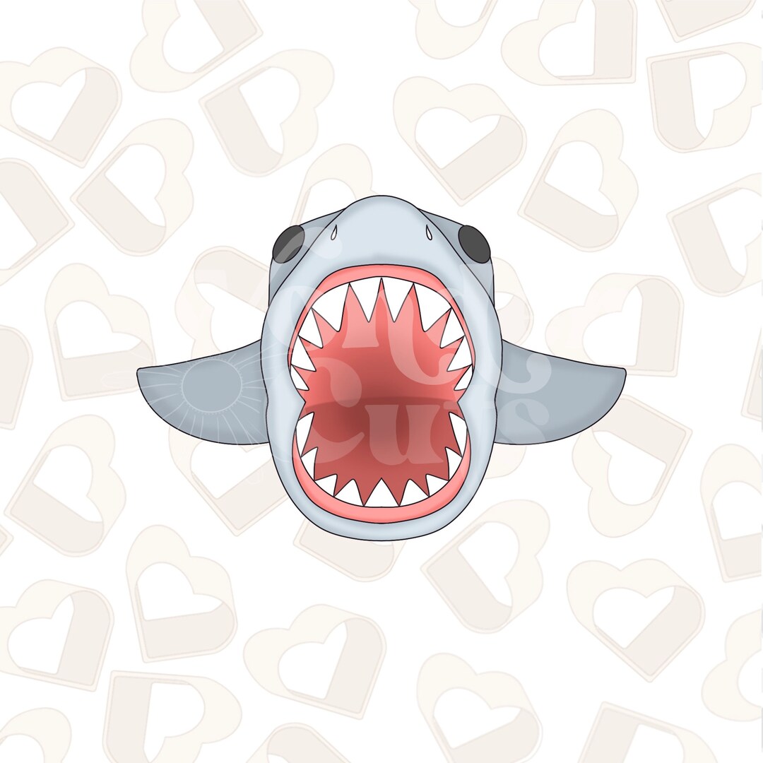 Wide Mouth Shark Cookie Cutter- Shark Cookie Cutter - Etsy