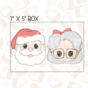 2024 Claus Couple Set of 2 Cookie Cutters- Christmas Cookie Cutters - Winter Cookie Cutters