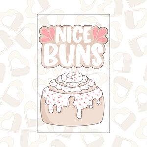 Nice Buns Set of 2 Cookie Cutters- Valentine&#39;s Day Cookie Cutter