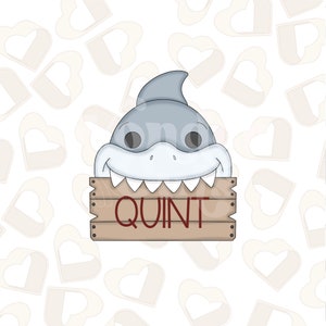 Shark Name Plaque Cookie Cutter- Shark Cookie Cutter