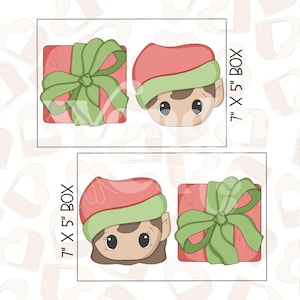 Joyful Elf Set of 2 Cookie Cutters- Christmas Cookie Cutters - Winter Cookie Cutters