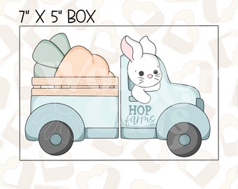 Bunny in Truck Set of 2 Cookie Cutter - Easter Cookie Cutter