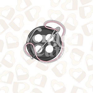 Button and Thread Cookie Cutter - Halloween Cookie Cutters