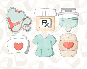 Nurse Basics Cookie Cutter- Nurse Appreciation Cookie Cutters