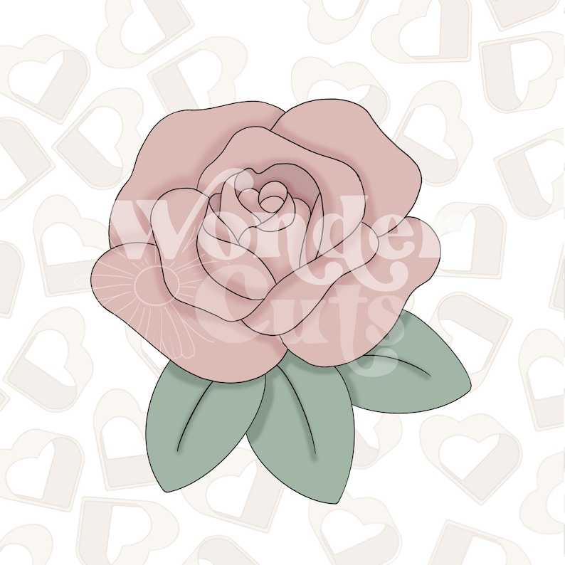 Puede incluir: Una sola rosa rosa con hojas verdes. La rosa est&aacute; en un dise&ntilde;o estilizado, de tipo caricatura.