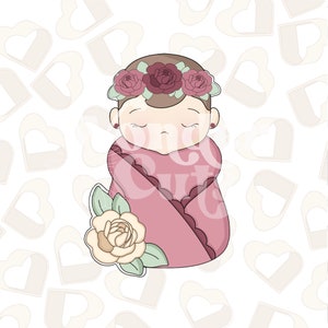 Floral Baby Cookie Cutter- Baby Cookie Cutters