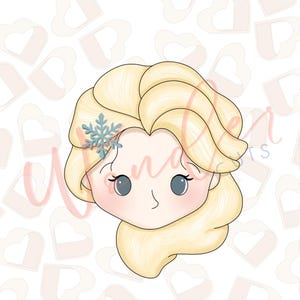 Icy Princess Cookie Cutter- Princess Cookie Cutter - Girly Cookie Cutter- Birthday Cookie Cutter