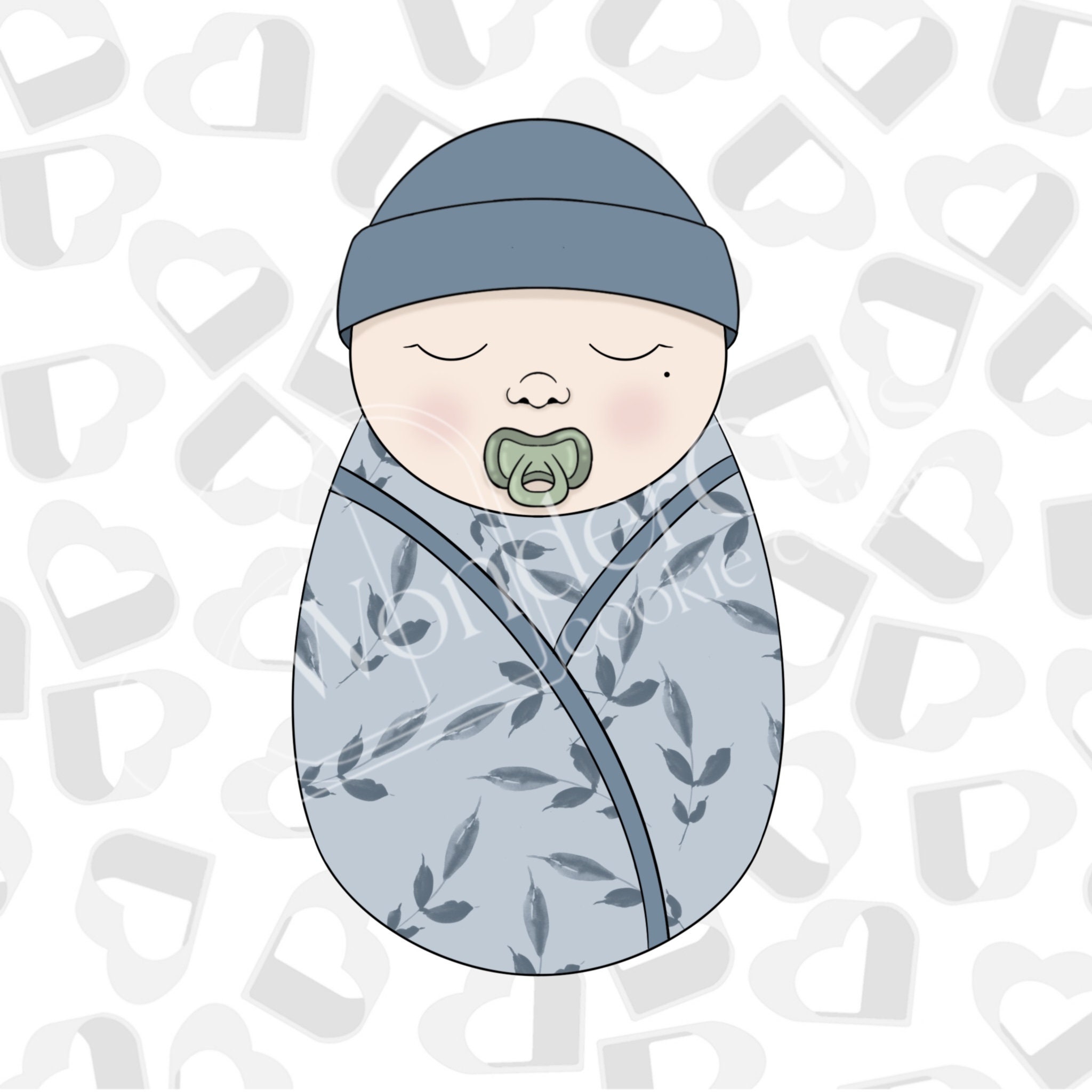 Baby Swaddle Cookie Cutter Etsy