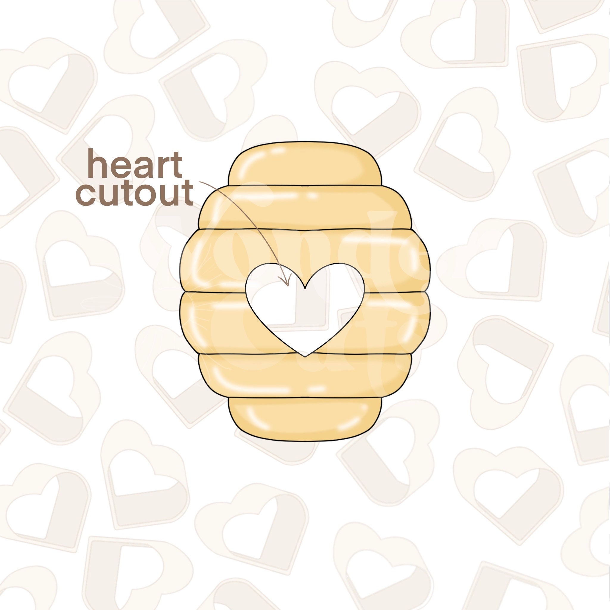 Bee Hive With Heart Cutout Cookie Cutter - Bee Cookie Cutter - Baby ...