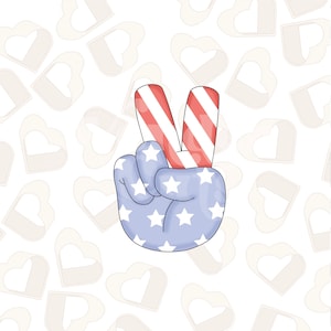 Peace Hand Cookie Cutter-Fourth of July Cookie Cutter