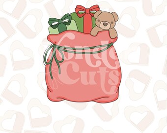 Sac de cadeaux emporte-pièces - emporte-pièces de Noël - emporte-pièces hiver