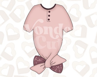 Tied Baby Onesie Cookie Cutter