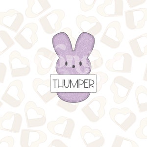 Marshmallow Bunny Name Plaque Cookie Cutter- Easter Cookie Cutters