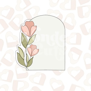 Floral Arch Cookie Cutter- Arch Cookie Cutters
