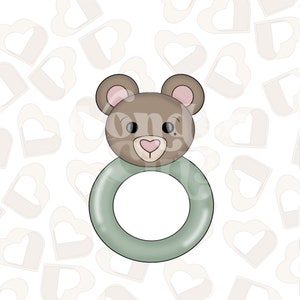 Bear Rattle- Cookie Cutter-Baby shower