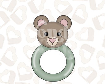 Bear Rattle- Cookie Cutter-Baby shower