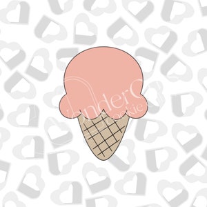 Ice Cream Cone Cookie Cutter-Valentinstag