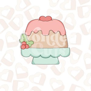Sweet Christmas Cake Cookie Cutter- Christmas Cookie Cutters- Winter Cookie Cutters