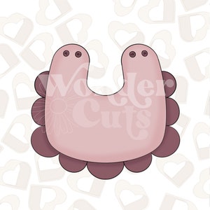Squared Ruffle Bib Cookie Cutter
