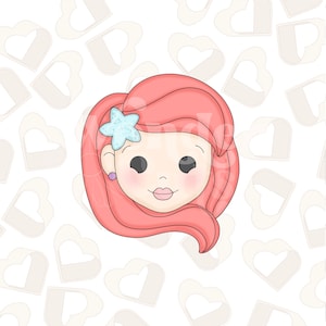 Mermaid Princess Cookie Cutter- Under the Sea Cookie Cutter - Mermaid Cookie Cutter