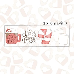 Hot Cocoa Mini Cookie Cutters Set of 4- Christmas Cookie Cutters- Winter Cookie Cutters