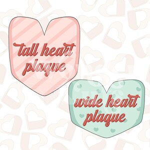Heart Plaques Cookie Cutter- Valentine&#39;s Day Cookie Cutters- Valentine Cookie Cutters