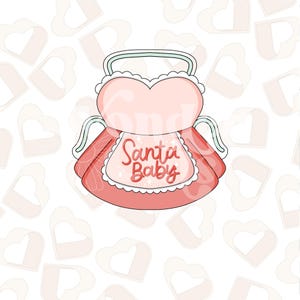 Mrs. Claus Apron Cookie Cutter- Christmas Cookie Cutters- Winter Cookie Cutters