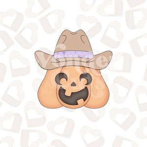 Cowboy Pumpkin Cookie Cutter- Halloween Cookie Cutter