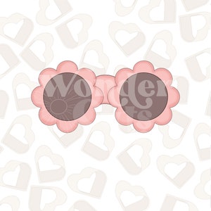 Flower Sunglasses Cookie Cutter