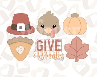 Thanksgiving 2022 Set of 6 Cookie Cutters