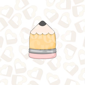 Mollige potloodkoekjesvormpjes - Terug naar school koekjesvormpjes - Schoolkoekjes uitsteekvormpjes