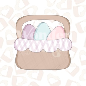 Chubby Easter Basket Cookie Cutter- Easter Cookie Cutter- Easter Cookie Cutters