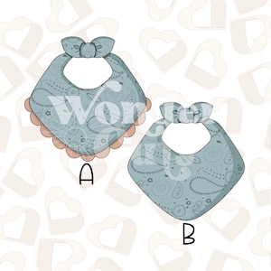 Bandana Bib Cookie Cutter- Baby Cookie Cutters - Western Cookie Cutters