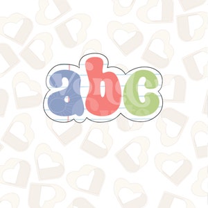 ABC Edition 1 Cookie Cutter- Back to School Cookie Cutters- School Cookie Cutters