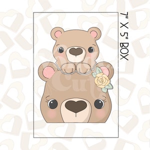 Momma Bear Stack Cookie Cutter- Mother&#39;s Day Cookie Cutters