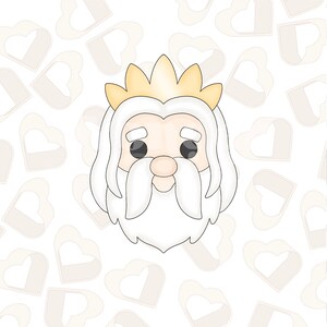 Mermaid King Cookie Cutter- Under the Sea Cookie Cutter - Mermaid Cookie Cutter