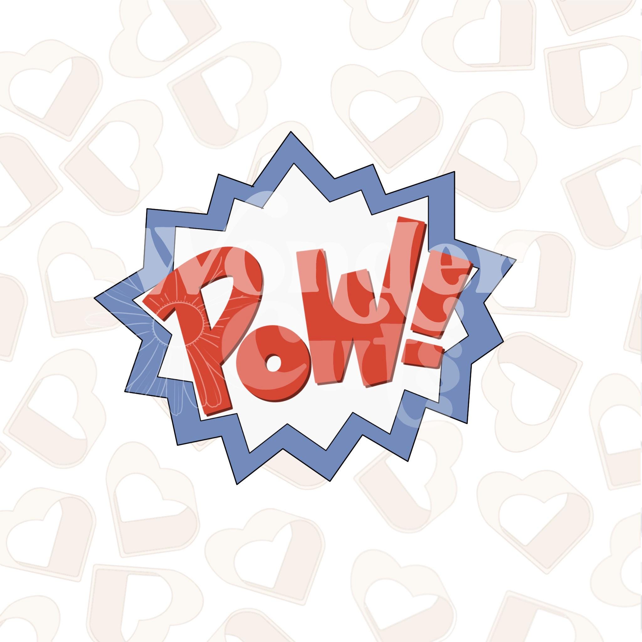 Pow Plaque Cookie Cutter- Superhero Cookie Cutters - Etsy