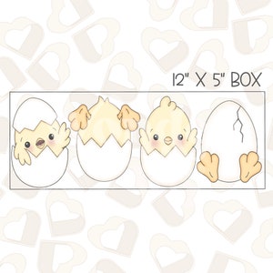 Chick Crew Cookie Cutters- Set of 4- Easter Cookie Cutters