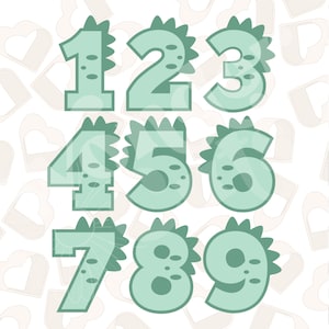 Dinosaur Numbers Cookie Cutters