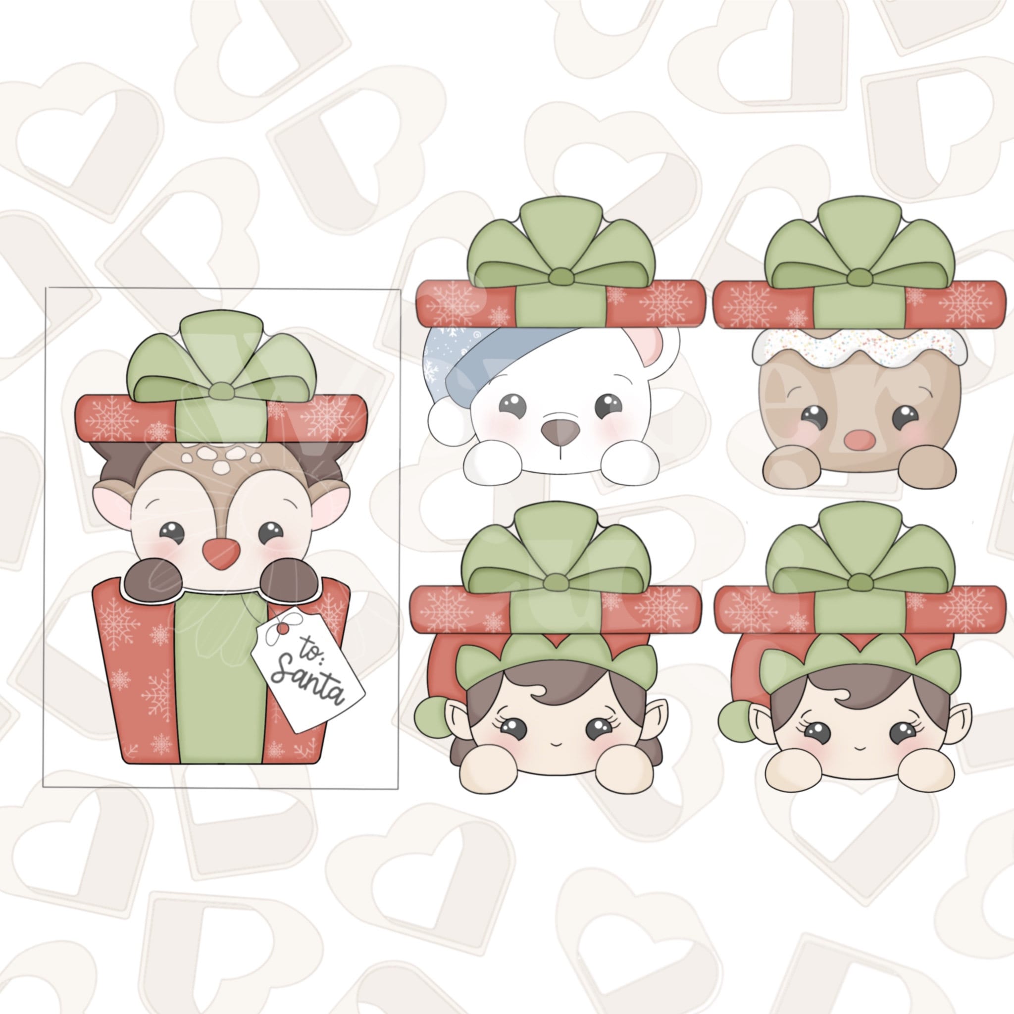 Christmas Character Gifts- Set of 2 Cookie Cutters - Christmas Cookie Cutters