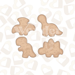 Dino Nug Minis Cookie Cutter - Valentinstag-Ausstechformen