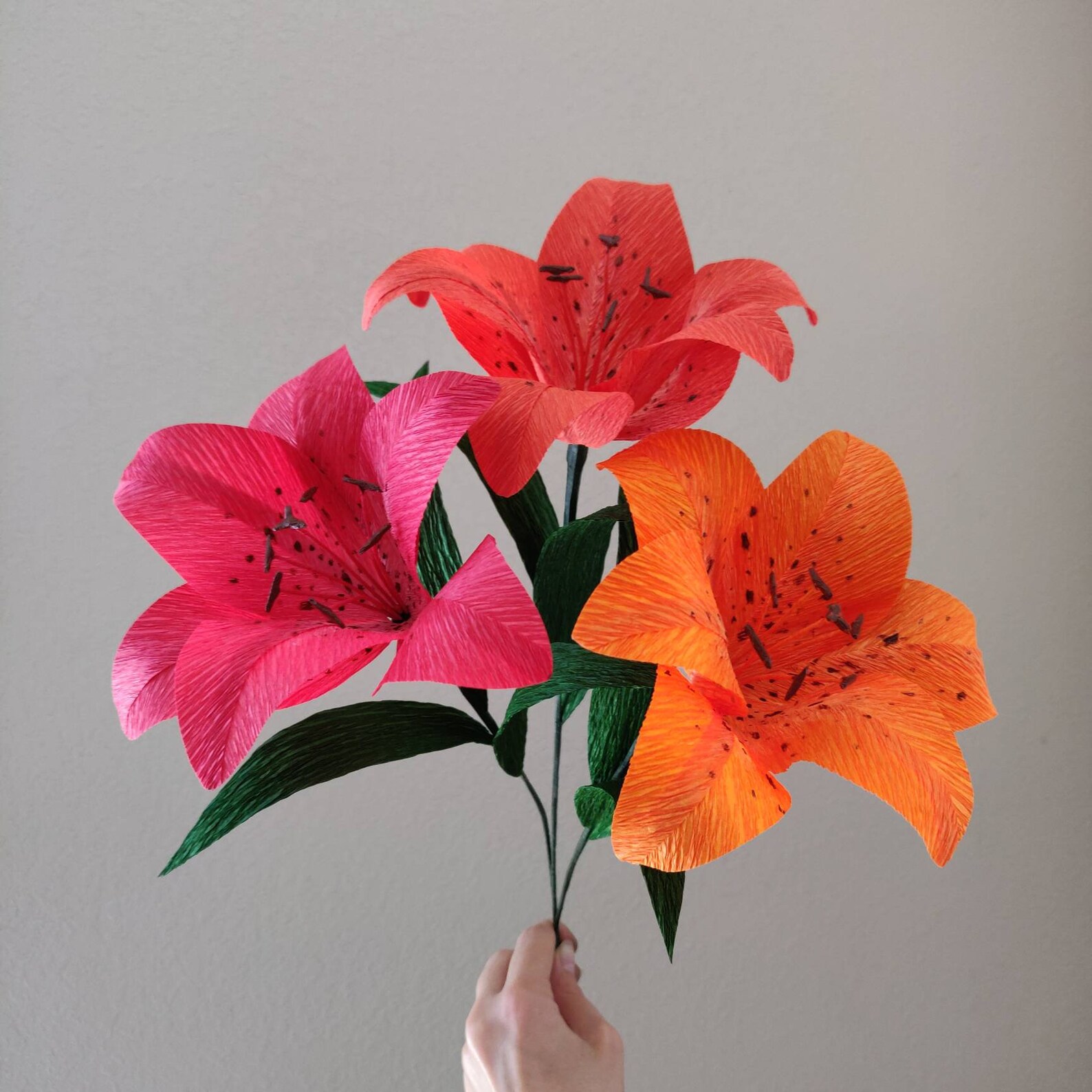 1 Handmade Paper Lily Create Paper Flower Bouquet Flower Etsy