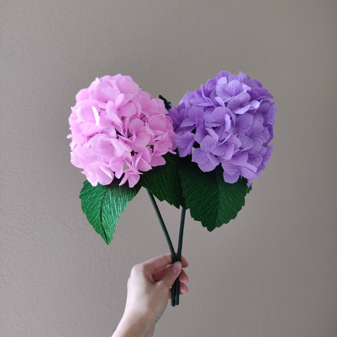 Paper Hydrangea Paper Flower Bouquet Floral Arrangement | Etsy