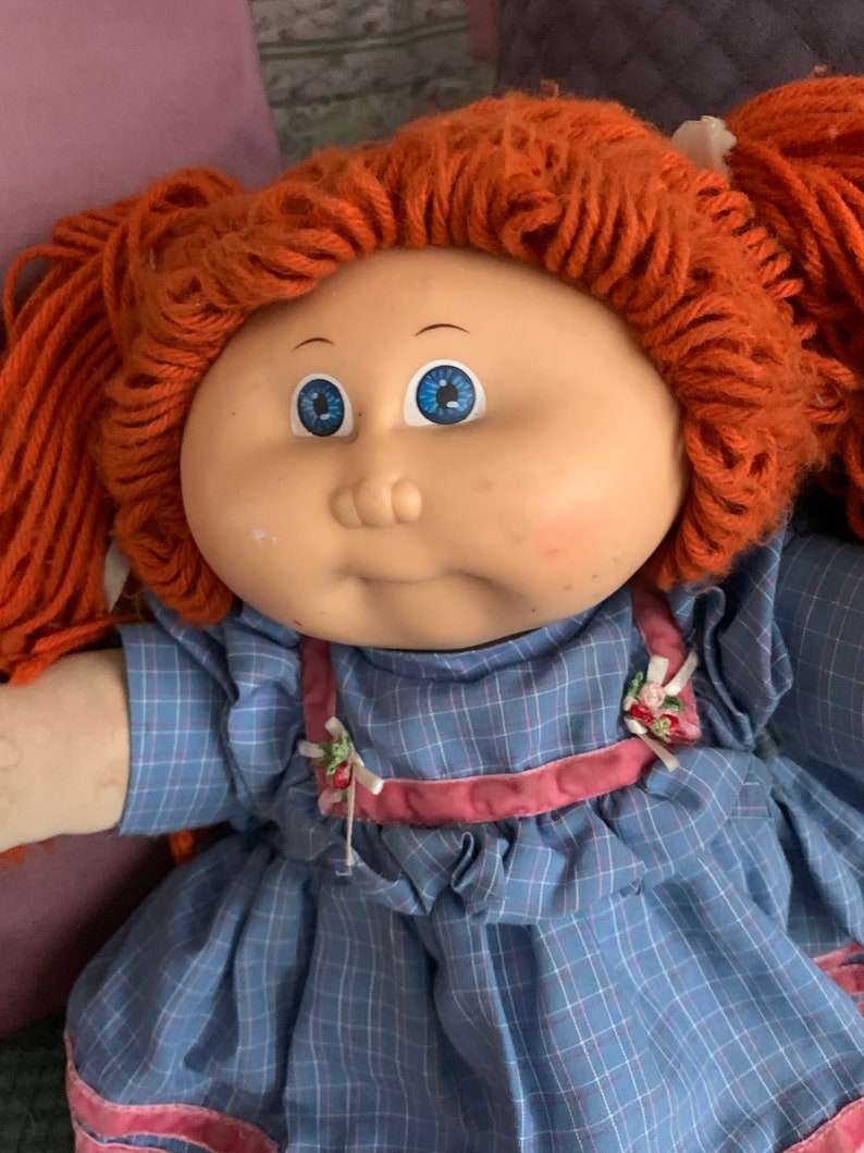 1985 Red Yarn Hair Cabbage Patch Kid Doll W/original Dress Etsy