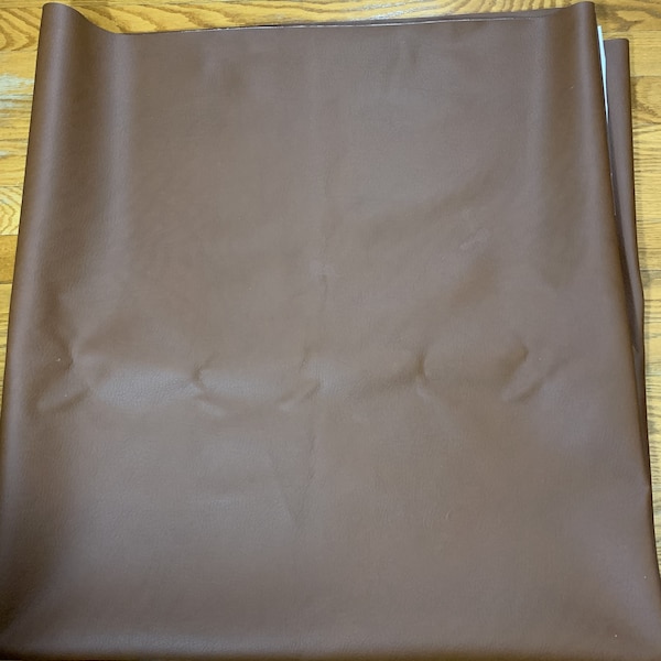 Large Piece CHOCOLATE Brown Naugahyde Fabric Backed FAUX LEATHER for Upholstery Seat Covers Recover Restore 2.75 Yards x 54 Inches